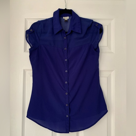 Dynamite Royal Blue Button-up Shirt - Picture 1 of 2